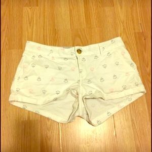 White anchor shorts